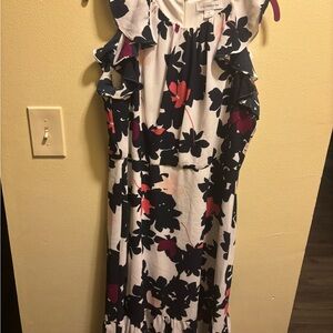 Liz Claiborne Floral Midi Dress - Navy and Pink